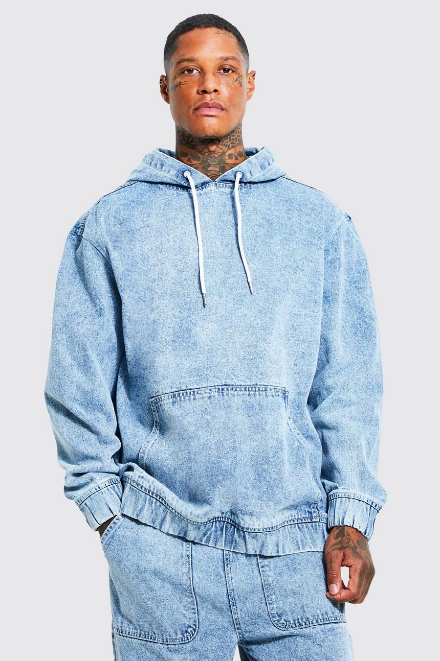 Oversized Denim Hoodie | boohoo USA Oversized Denim Hoodie | boohoo USA